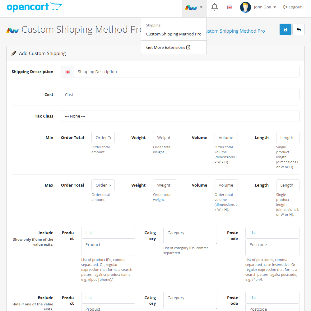 Custom Shipping Method Pro Custom Shipping Method Pro