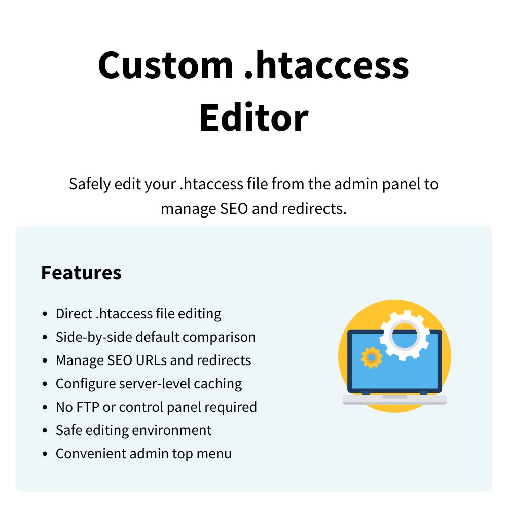 Custom .htaccess Editor (SEO & Redirects)