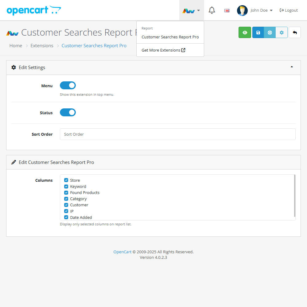 Customer Searches Report Pro Customer Searches Report Pro