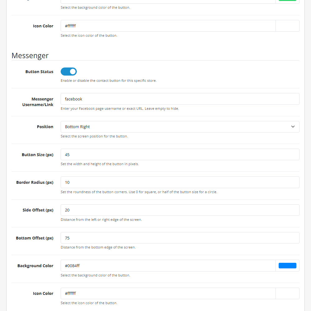 Floating Contact Button