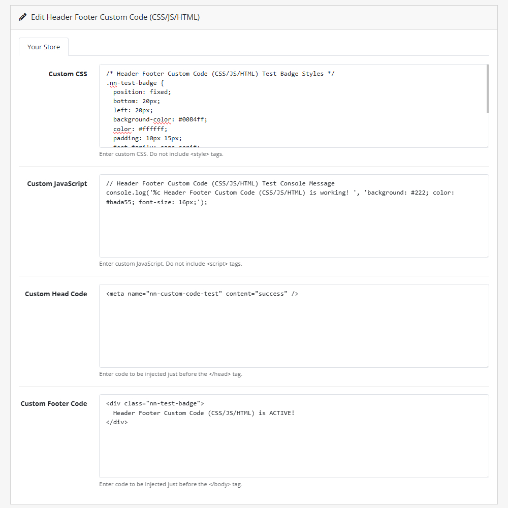 Header Footer Custom Code (CSS/JS/HTML) Header Footer Custom Code (CSS/JS/HTML)