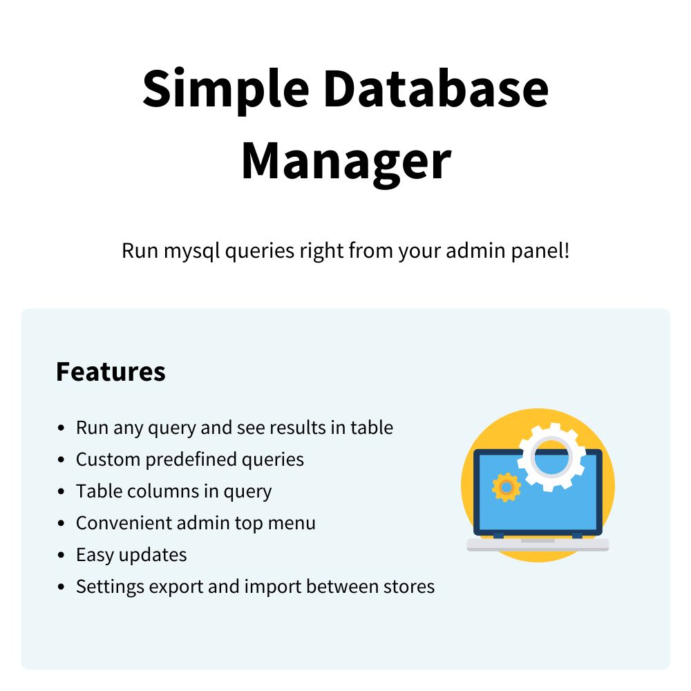Simple Database Manager Simple Database Manager