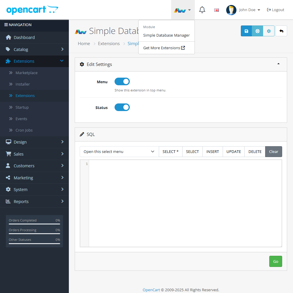 Simple Database Manager Simple Database Manager