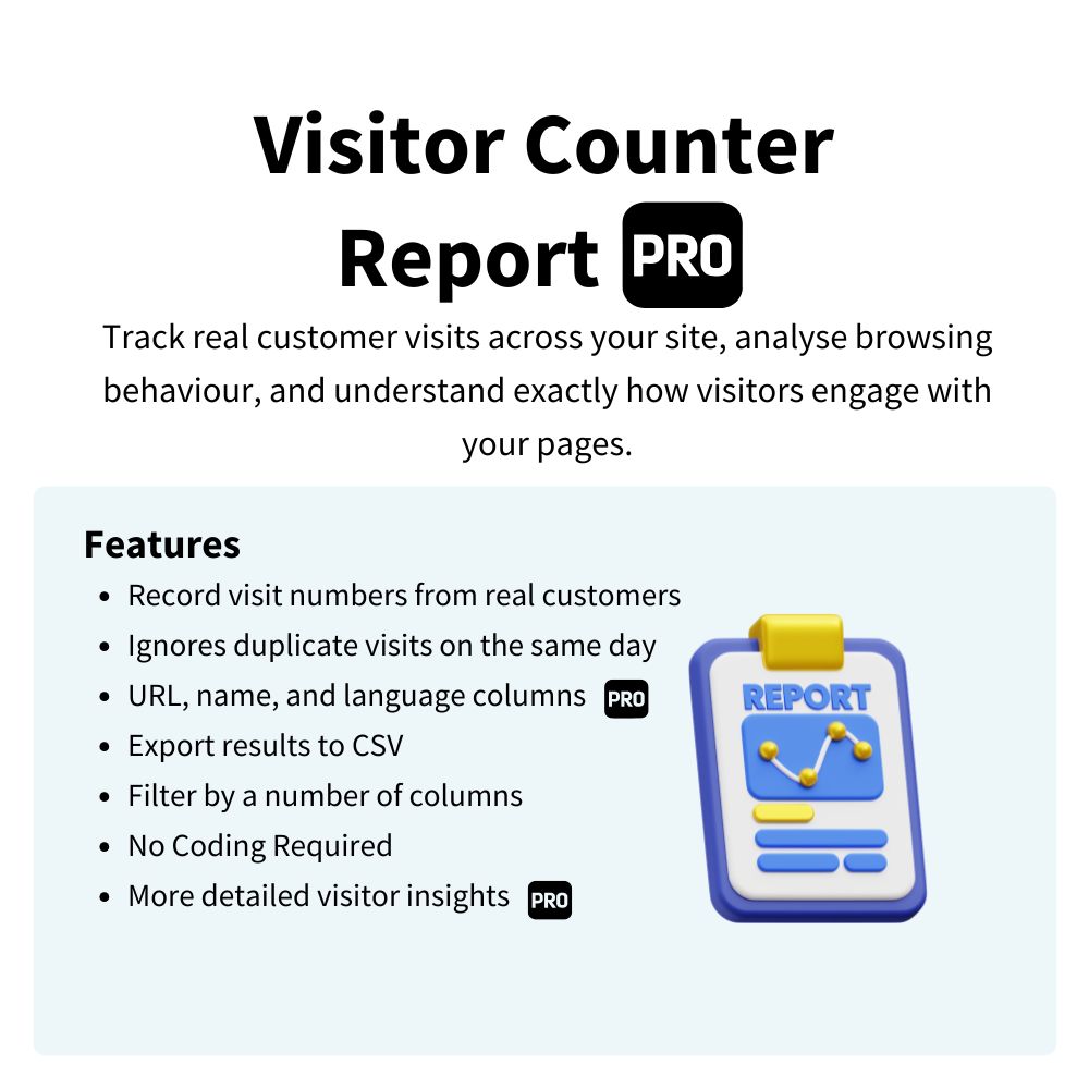 Visitor Counter Report Pro