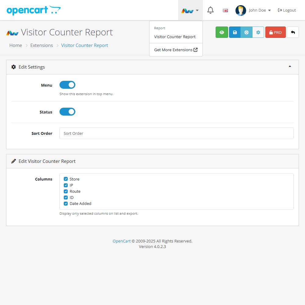 Visitor Counter Report